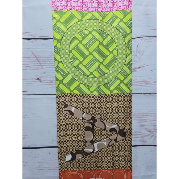COACH Silk Signature C Logo Multicolor Scarf Twilly CA22608 - Picture 6 of 10